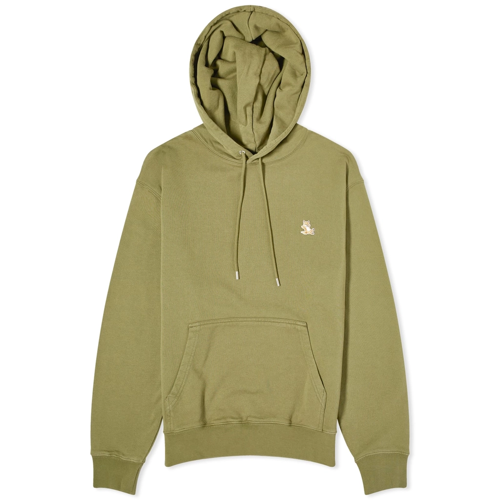 Maison Kitsune Men's Chillax Fox Patch Regular Hoody Military Green